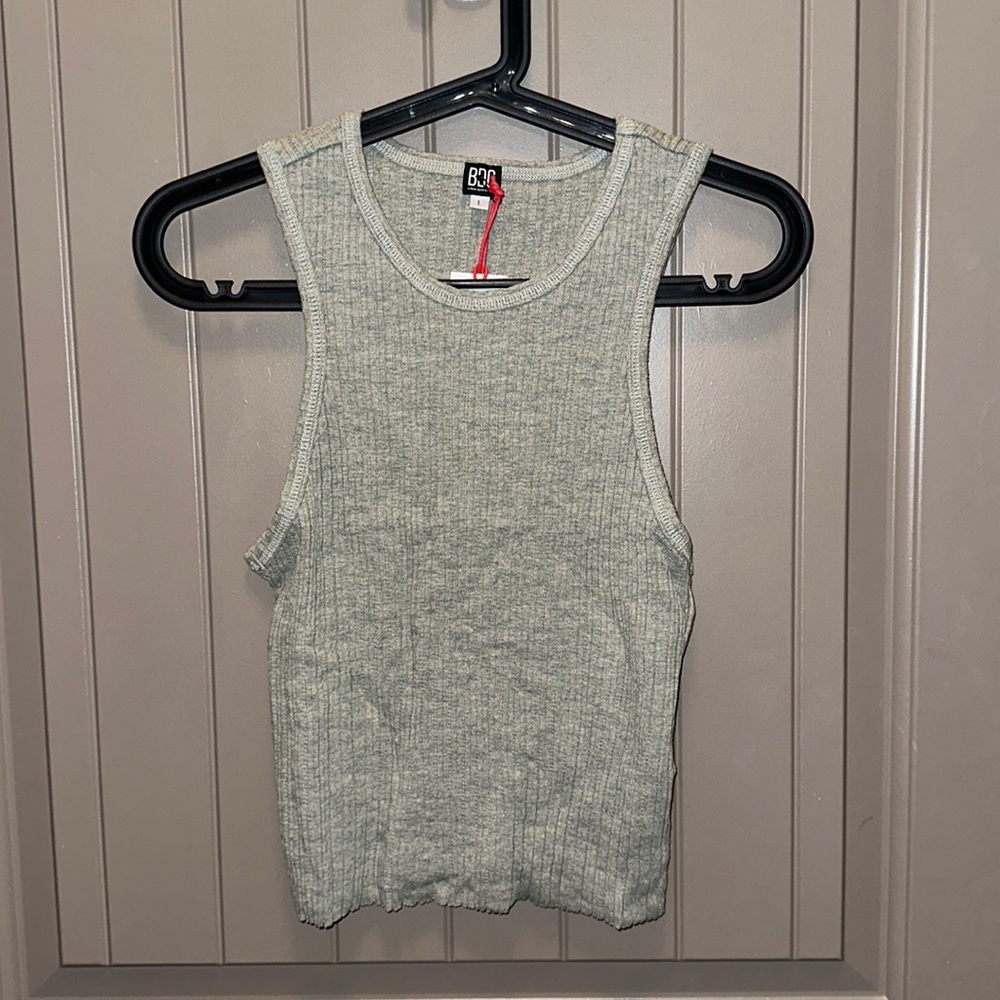 Urban Outfitters BDG Ribbed Green Racerback Tank Top